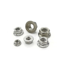 M8  white zinc zin-plated stainless steel hex flange nut with serrated carbon steel Grade 4 grade 8 grade6